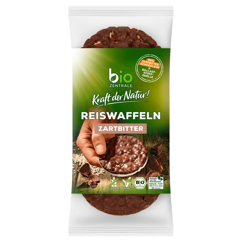 Biozentrale Bio Reiswaffeln Zartbitterschokolade 100g